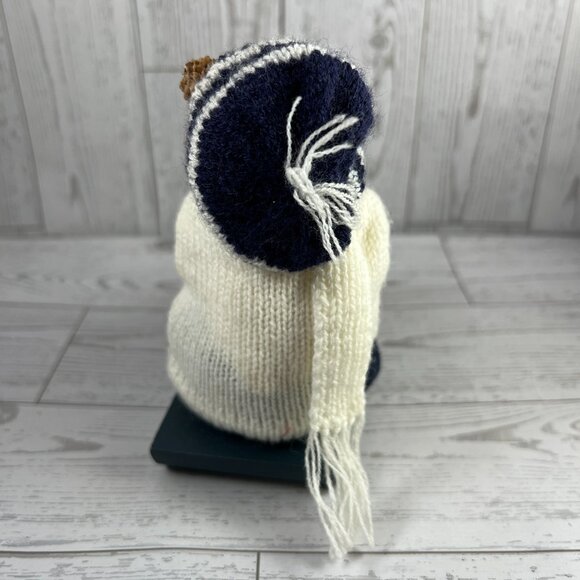 Knit Sweater Teddy Bear with Sled Winter Home Decor - Picture 3 of 8